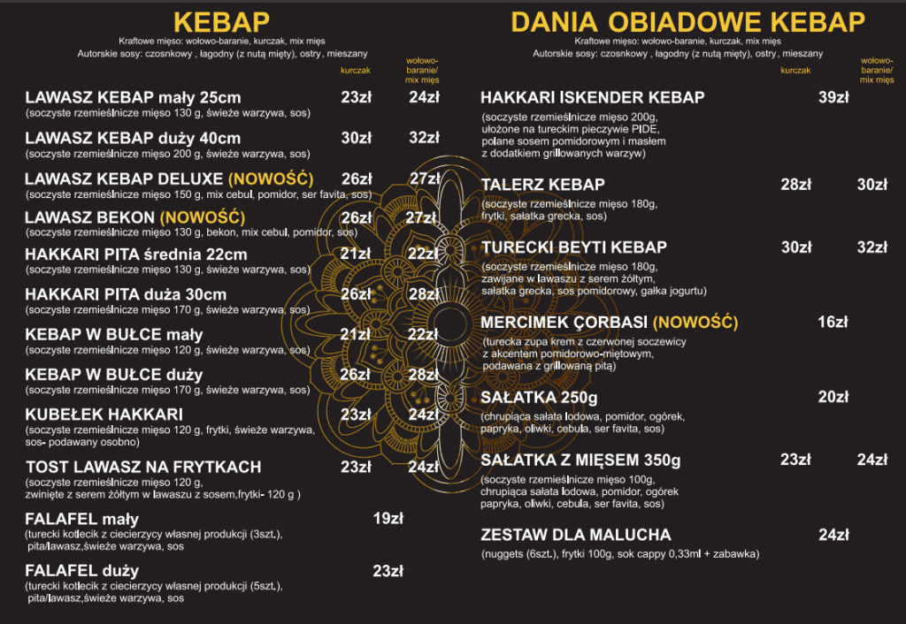 Menu Hakkari Kebab - zdjecie 1