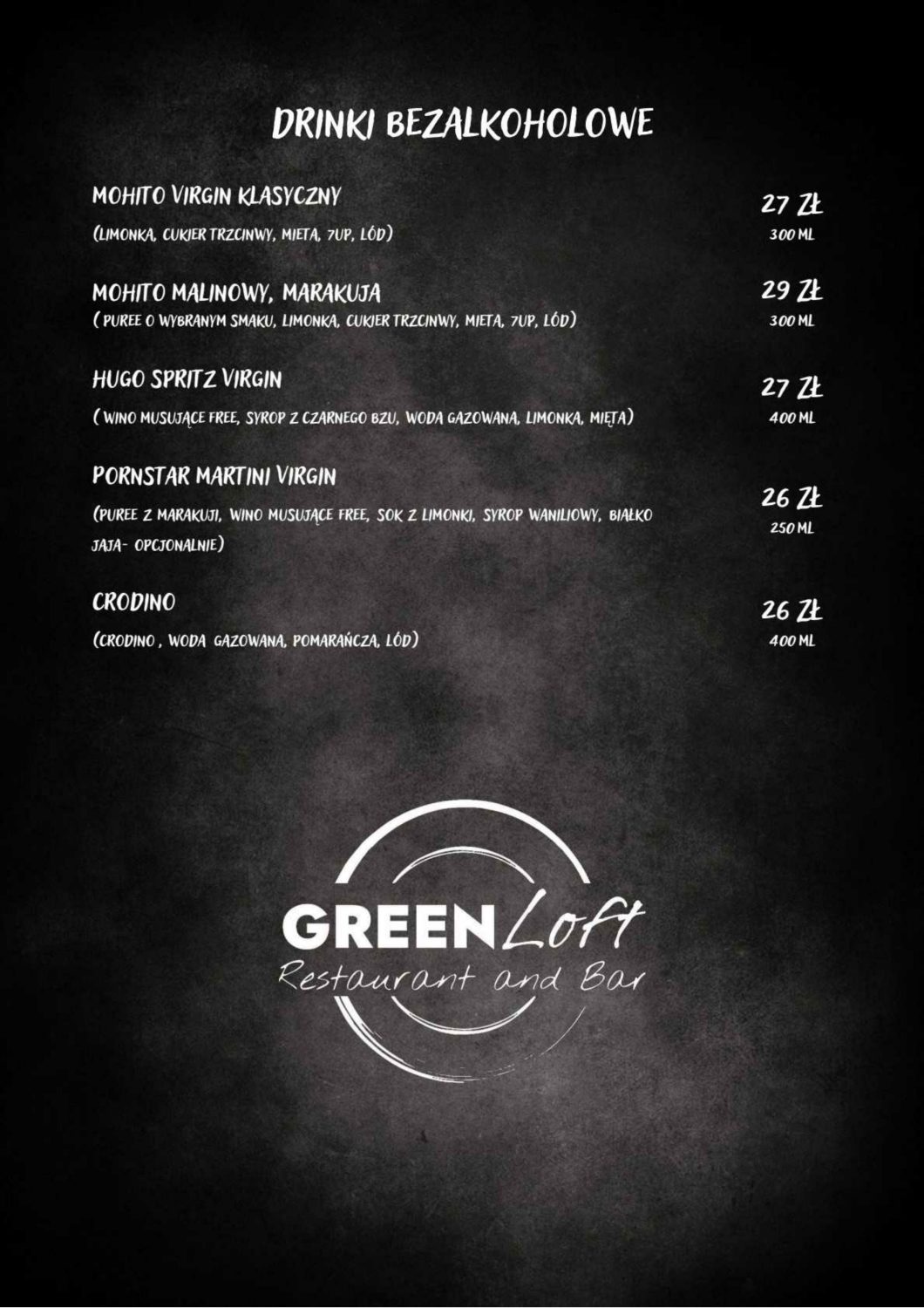 Menu Green Loft - zdjecie 5