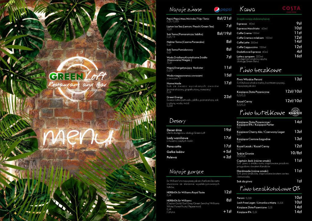 Green Loft - otwarcie 2.04 - sprawdź menu!