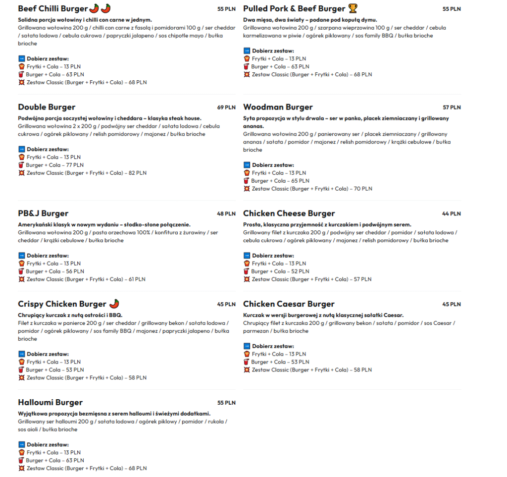 Menu Family American Food - zdjecie 5