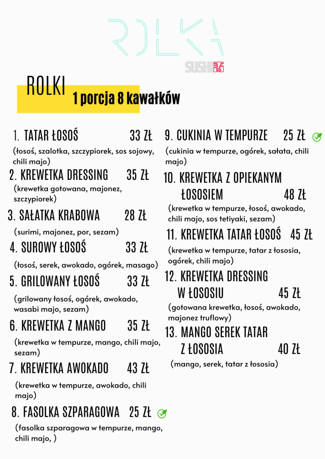 Menu Rolka Sushi Bar - zdjecie 1