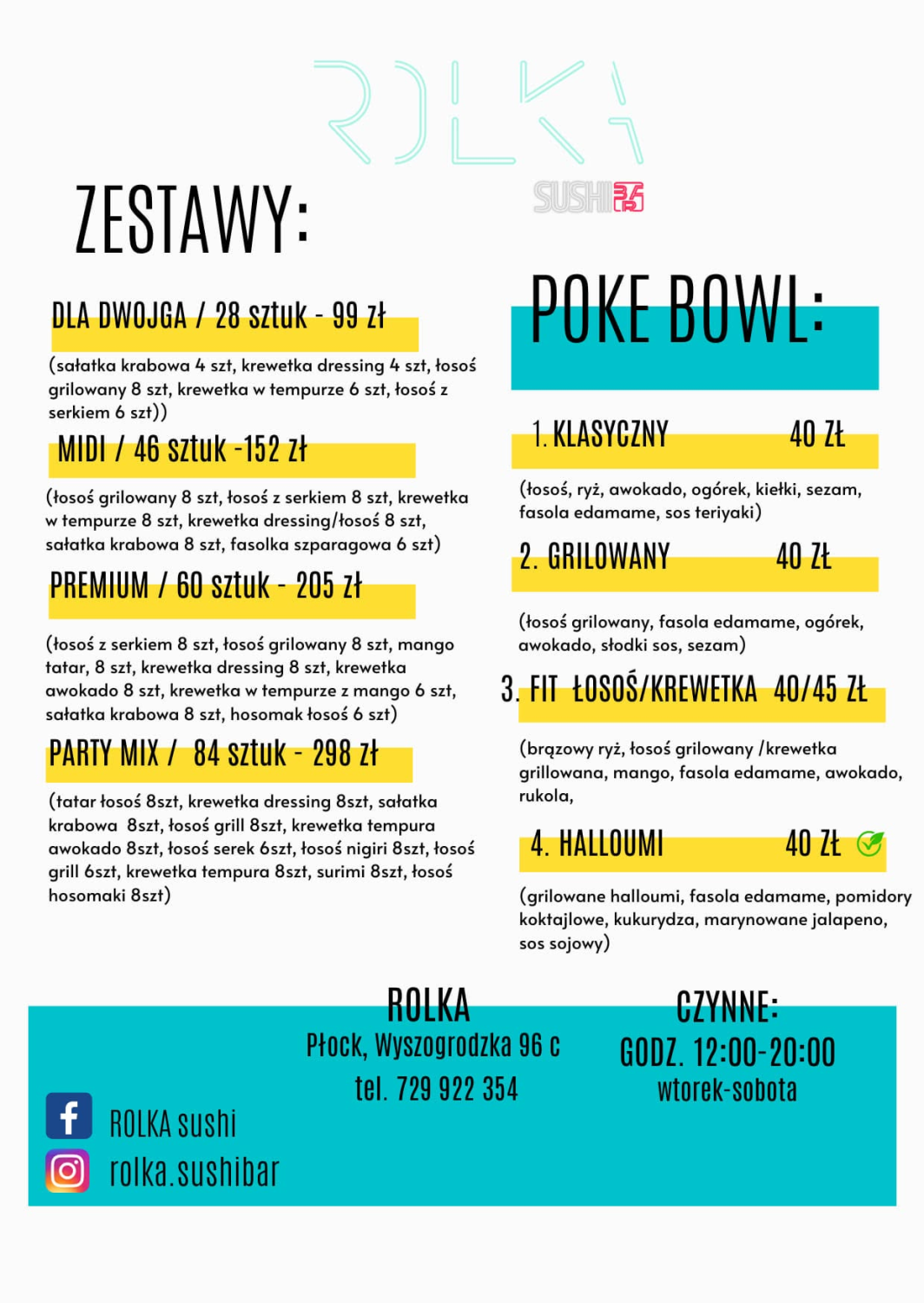 Menu Rolka Sushi Bar - zdjecie 2