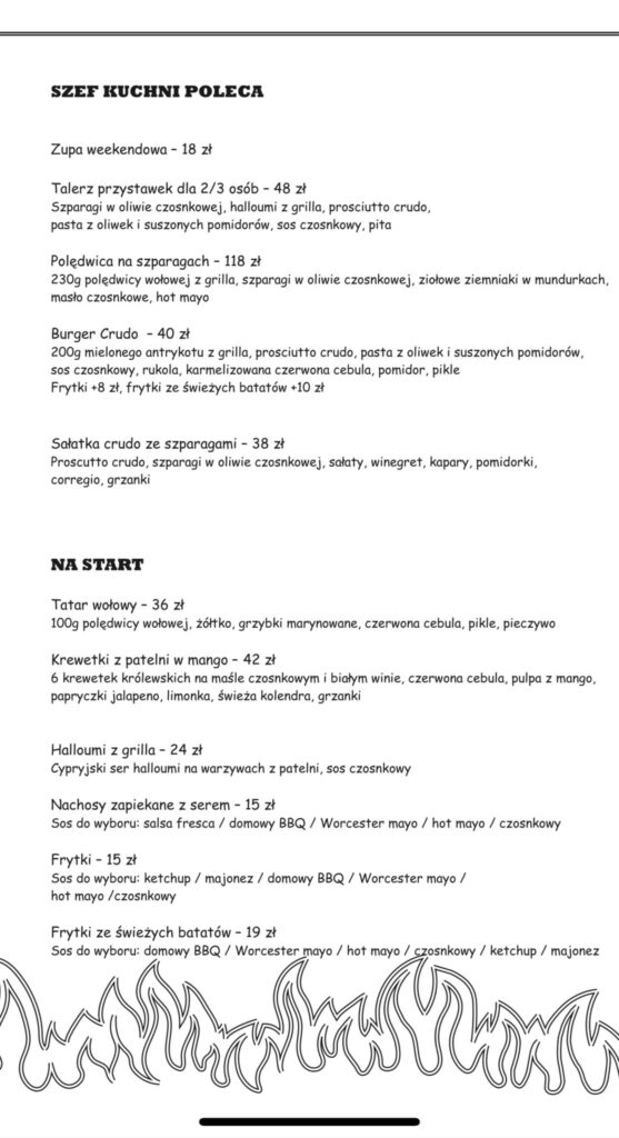 Menu Ogniem i mięsem - zdjęcie 3