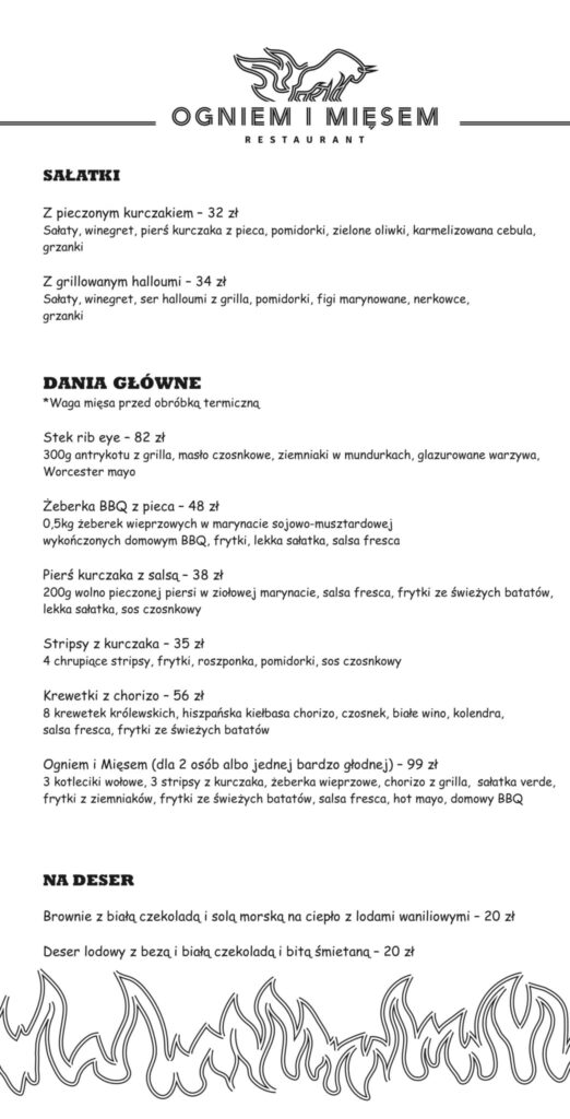 Menu Ogniem i mięsem - zdjęcie 2