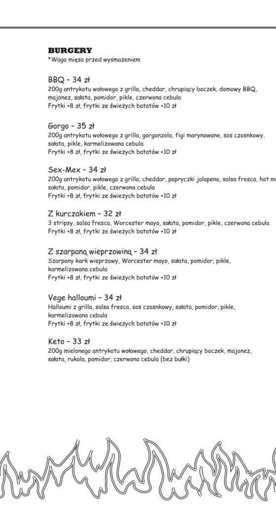 Menu Ogniem i mięsem - zdjęcie 1