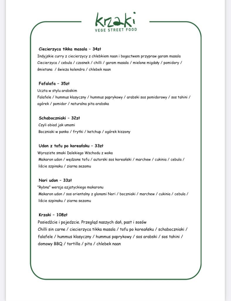 Menu Krzaki - zdjęcie 2