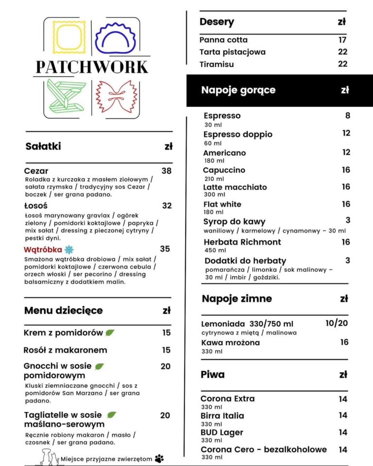 patchwork plock menu