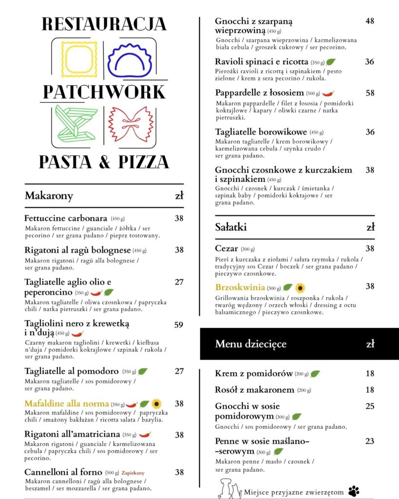 Menu Patchwork - zdjęcie 1