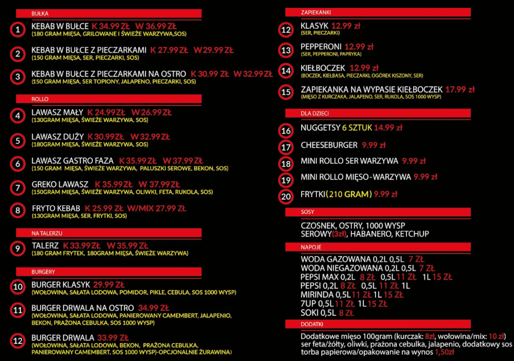 Menu Antoss Kebab - zdjęcie 1