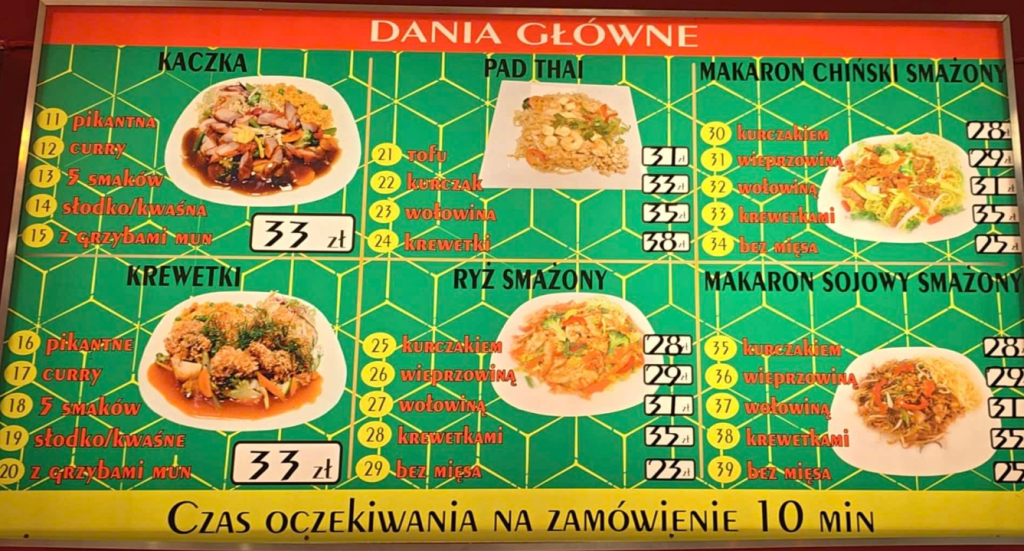 Menu THAI LONG Asian Express - zdjęcie 1