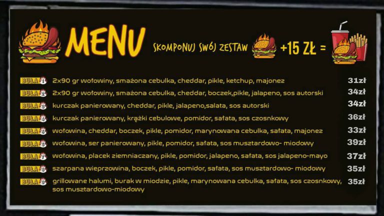 spoko buła płock menu