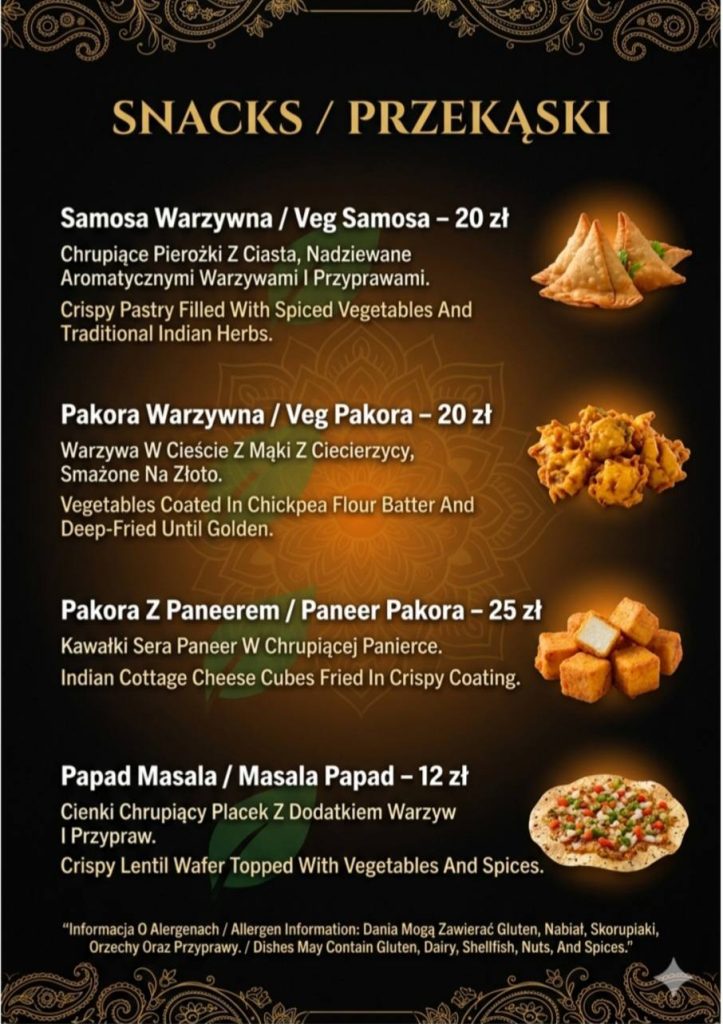 Menu Indyjska Restauracja U Ahmeda - zdjecie 2