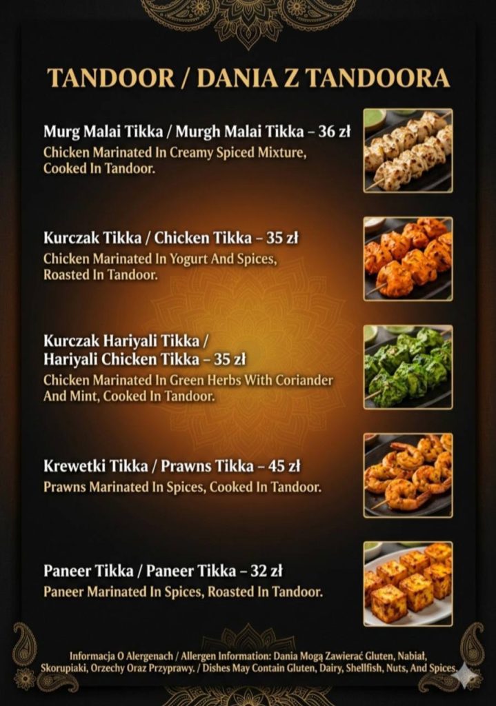 Menu Indyjska Restauracja U Ahmeda - zdjecie 4