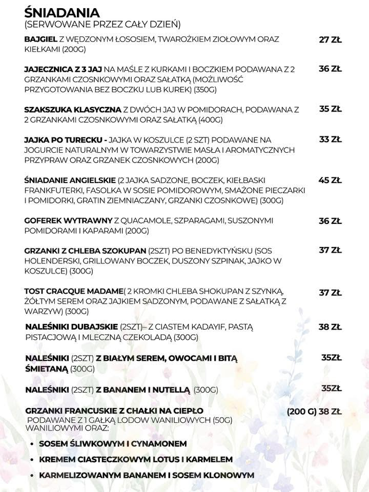 Menu Pierwsza Kawa by Aleksandra Piegat - zdjecie 1
