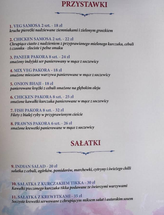 Menu Tikka Masala - zdjecie 1